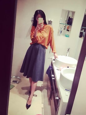 「アイテム（ドレス、グレー系）」を使った、EmmaZhouさん（レディース・165cm）の夏コーディネート