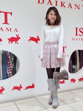 「Vネック」｜saki さん（レディース・162cm）の冬コーディネート