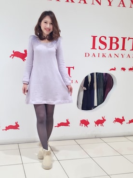「ISBIT（アイズビット）のアイテム」を使った、saki さん（レディース・162cm）の冬コーディネート