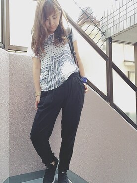 「Reebok（リーボック）のユニセックス リーボック インスタ ポンプフューリー ブラック Reebok INSTAPUMP FURY OG V65750（スニーカー）」を使った、でっちさん（レディース・158cm）の春コーディネート