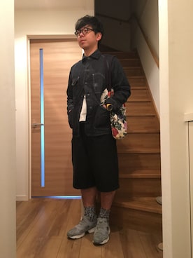 「TUKI（ツキ）のアイテム（その他パンツ、ブラック系）」を使った、F.H.さん（メンズ・173cm）の秋コーディネート