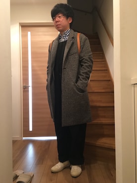 「アイテム（オールインワン・サロペット）」を使った、F.H.さん（メンズ・173cm・20代）の冬コーディネート