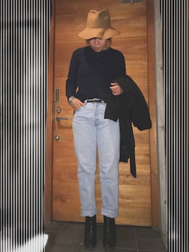 「Levi's」｜「アイテム（ブーティ）」を使った、あなーにゃさん（レディース・167cm）の春コーディネート