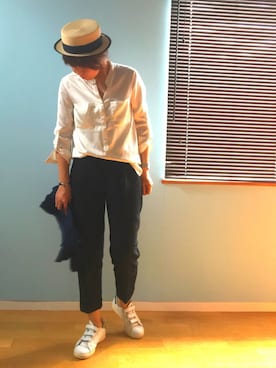 「ベルクロ」｜「アイテム（アクセサリー）」を使った、あなーにゃさん（レディース・167cm）の夏コーディネート