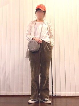 「ラウンドバッグ」｜「アイテム（ジャケット/アウター）」を使った、あなーにゃさん（レディース・167cm）の冬コーディネート