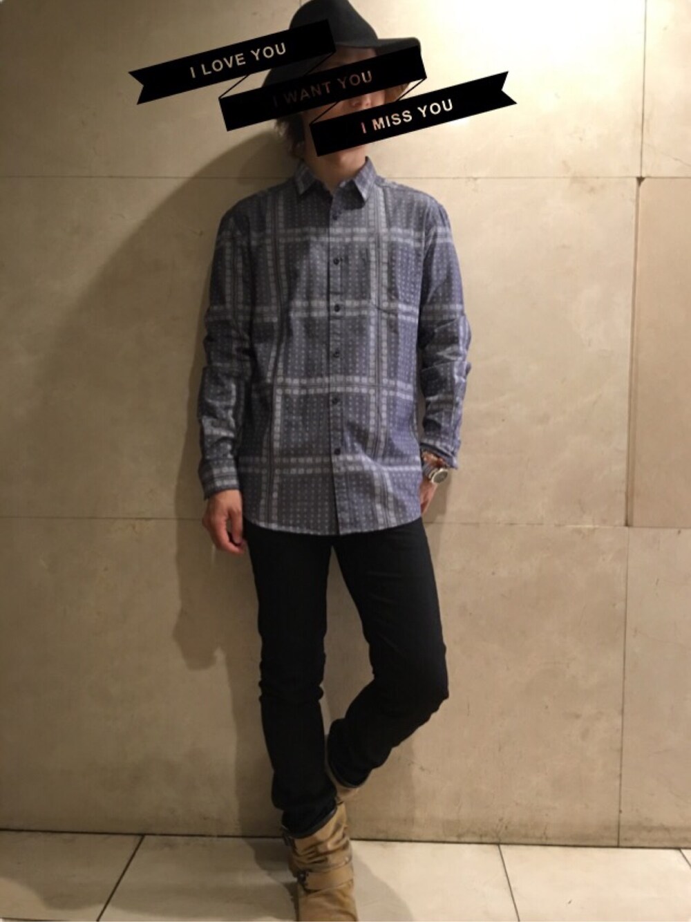 「FOREVER 21のアイテム（シャツ/ブラウス、グレー系）」を使った、RYUさん（メンズ・175cm）の冬コーディネートの1枚目の写真