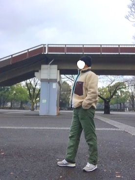 「レトロX」｜「アイテム（ナイロンジャケット）」を使った、Mさん（メンズ・168cm）の冬コーディネート
