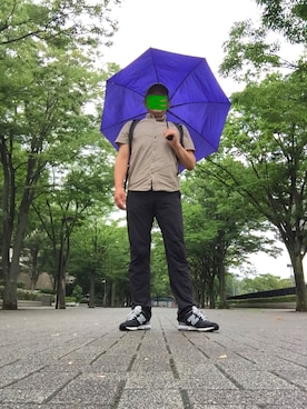 「ノームコア」｜「アイテム（チノパンツ）」を使った、Mさん（メンズ・168cm）の夏コーディネート