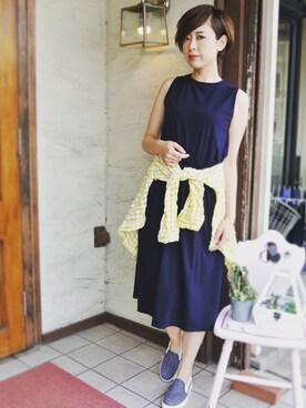 「アイテム（ワンピース/ドレス）」を使った、cosさん（レディース・163cm）の春コーディネート