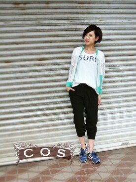 「Another Edition（アナザーエディション）のアイテム（シューズ）」を使った、cosさん（レディース・163cm）の夏コーディネート