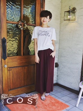 「mimi&roger（ミミアンドロジャー）のアイテム」を使った、cosさん（レディース・163cm）の夏コーディネート