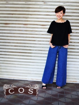「mimi&roger（ミミアンドロジャー）のアイテム」を使った、cosさん（レディース・163cm）の夏コーディネート