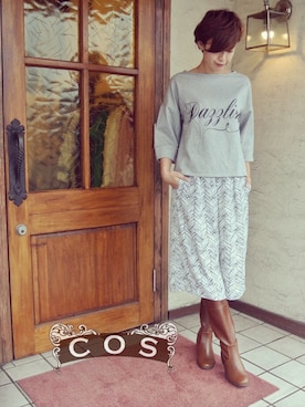 「ガウチョパンツ」｜cosさん（レディース・163cm）の夏コーディネート