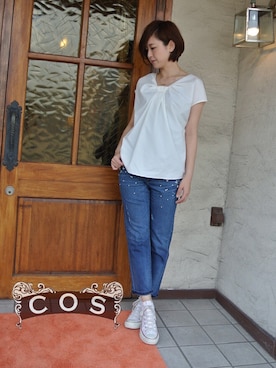 「mimi&roger（ミミアンドロジャー）のアイテム」を使った、cosさん（レディース・163cm）の春コーディネート