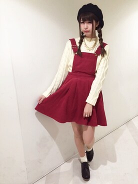 「PUNYUS（プニュズ）のアイテム（ハンチング/ベレー帽）」を使った、PUNYUS  さん（レディース・165cm）の冬コーディネート