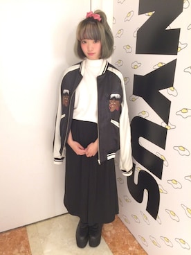 「PUNYUS（プニュズ）のアイテム（ブルゾン）」を使った、PUNYUS  さん（レディース・165cm）の春コーディネート