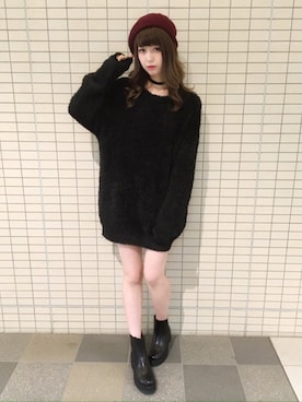 「PUNYUS（プニュズ）のアイテム（ハンチング/ベレー帽）」を使った、PUNYUS  さん（レディース・165cm）の秋コーディネート