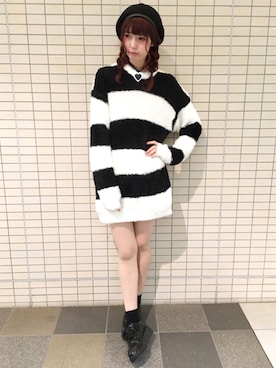 「PUNYUS（プニュズ）のアイテム（ハンチング/ベレー帽）」を使った、PUNYUS  さん（レディース・165cm）の秋コーディネート