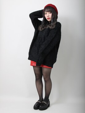 「PUNYUS（プニュズ）のアイテム（ハンチング/ベレー帽）」を使った、PUNYUS  さん（レディース・165cm）の冬コーディネート