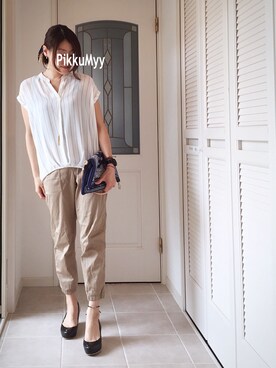 「off the wall（オフザウォール）のアイテム」を使った、Mymble⚓︎さん（レディース・160cm）の夏コーディネート