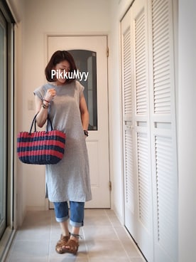 「アイテム（アンクレット）」を使った、Mymble⚓︎さん（レディース・160cm）の夏コーディネート
