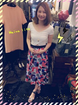 「素T」｜Naina茵茵さん（レディース・157cm）の春コーディネート