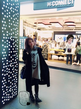 「STEVE MADDEN（スティーブマデン）のアイテム（その他シューズ）」を使った、Naina茵茵さん（レディース・157cm）の秋コーディネート