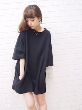 「MURUA（ムルーア）のアイテム（Tシャツ/カットソー）」を使った、MURUAさん（レディース・159cm）の春コーディネート