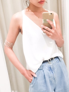 「MURUA（ムルーア）のアイテム（キャミソール）」を使った、MURUAさん（レディース・158cm）の夏コーディネート