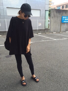 「MURUA（ムルーア）のアイテム（Tシャツ/カットソー）」を使った、MURUAさん（レディース・170cm）の夏コーディネート