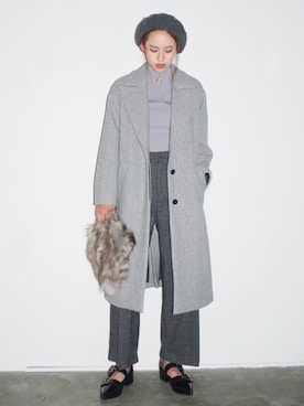 「アイテム（チェスターコート）」を使った、MURUAさん（レディース・160cm）の夏コーディネート