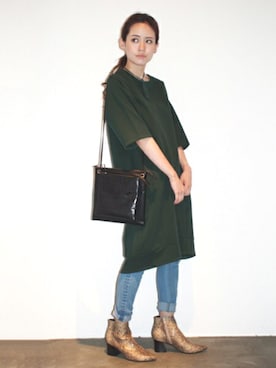 「murua」｜「アイテム（ブーティ）」を使った、MURUAさん（レディース・160cm）の夏コーディネート