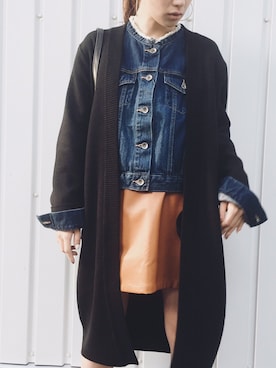 「MURUA（ムルーア）のアイテム（スカート）」を使った、MURUAさん（レディース・152cm）の秋コーディネート