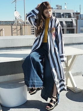 「アイテム（その他アウター、その他）」を使った、MURUAさん（レディース・160cm）の冬コーディネート