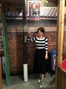 「holiday」｜「アイテム（その他シューズ）」を使った、福小媛さん（レディース・155cm）の春コーディネート