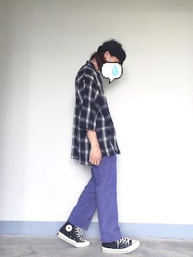 「initial（イニシャル）のアイテム（帽子）」を使った、-W-さん（メンズ・171cm）の秋コーディネート
