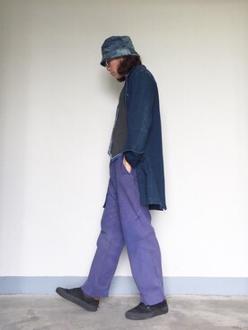 「initial（イニシャル）のアイテム（ジャケット/アウター）」を使った、-W-さん（メンズ・171cm）の秋コーディネート