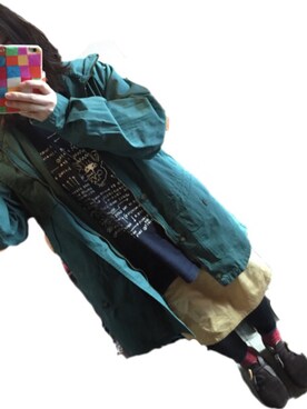 「アイテム（ナイロンジャケット、グリーン系）」を使った、さきさん（レディース・160cm）の冬コーディネート