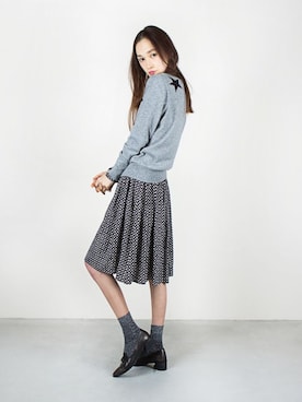 「くつした」｜「アイテム（チュニック）」を使った、VONBRAUNさん（レディース・167cm）の冬コーディネート