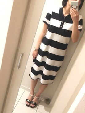 「アイテム（アナログ腕時計、ピンク系）」を使った、ますCoさん（レディース・160cm）の夏コーディネート