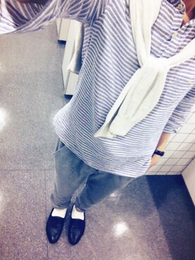 「Adam et Rope A・E・R（アダムエロペ）のアイテム（その他シューズ）」を使った、オオタさん（メンズ・174cm）の夏コーディネート