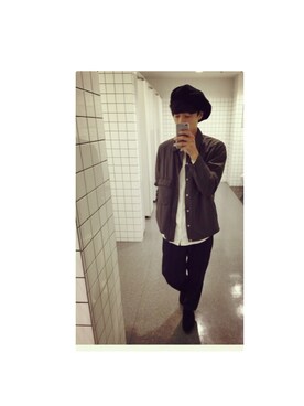 「bukht」｜「アイテム（ハンチング/ベレー帽）」を使った、オオタさん（メンズ・174cm）の秋コーディネート