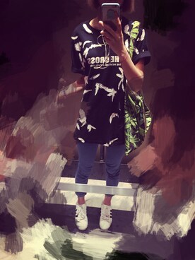 「CROSS（クロス）のアイテム（トップス）」を使った、Kerrykiss Kouさん（レディース・165cm）の夏コーディネート