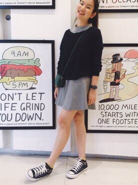 「MUJI」｜「アイテム（その他アウター）」を使った、SRIRAKさん（レディース・166cm）の夏コーディネート