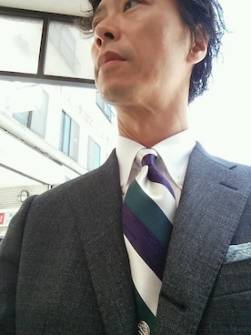「アイテム（フォーマルスーツ/小物）」を使った、JPさん（メンズ・178cm・50代）の夏コーディネート