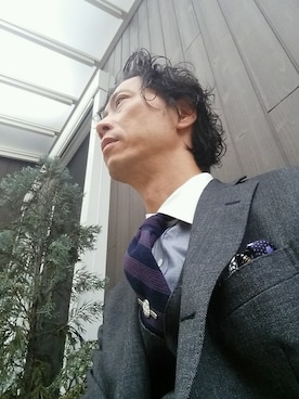「アイテム（フォーマルスーツ/小物）」を使った、JPさん（メンズ・178cm・50代）の秋コーディネート