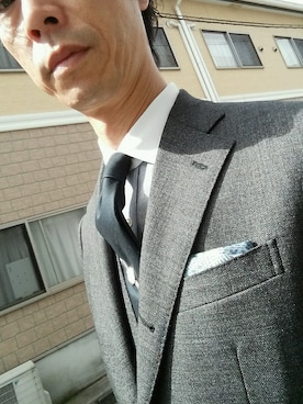 「アイテム（フォーマルスーツ/小物）」を使った、JPさん（メンズ・178cm・50代）の秋コーディネート