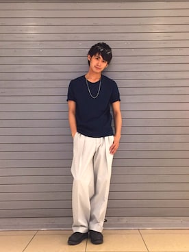 石田優気さん(メンズ・173cm)の夏コーディネート