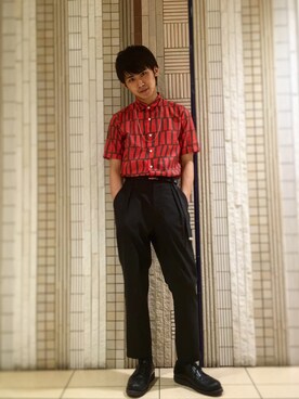 石田優気さん（メンズ・173cm）の夏コーディネート