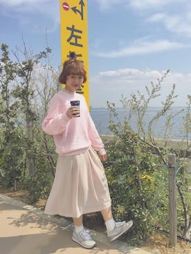 「ダサい」｜「アイテム（レッグウェア）」を使った、ちょこびさん（レディース・154cm）の春コーディネート